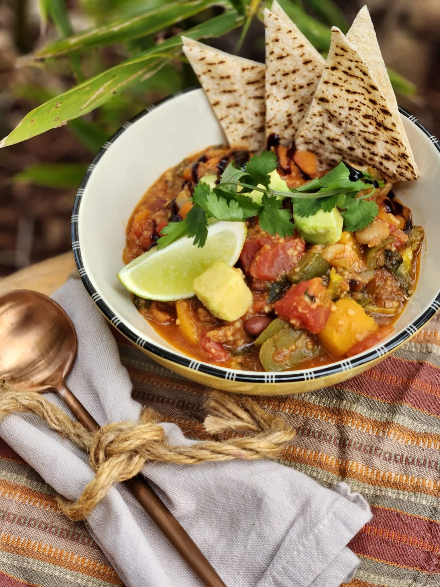 Mexican bean soup prepared for children at Explorers