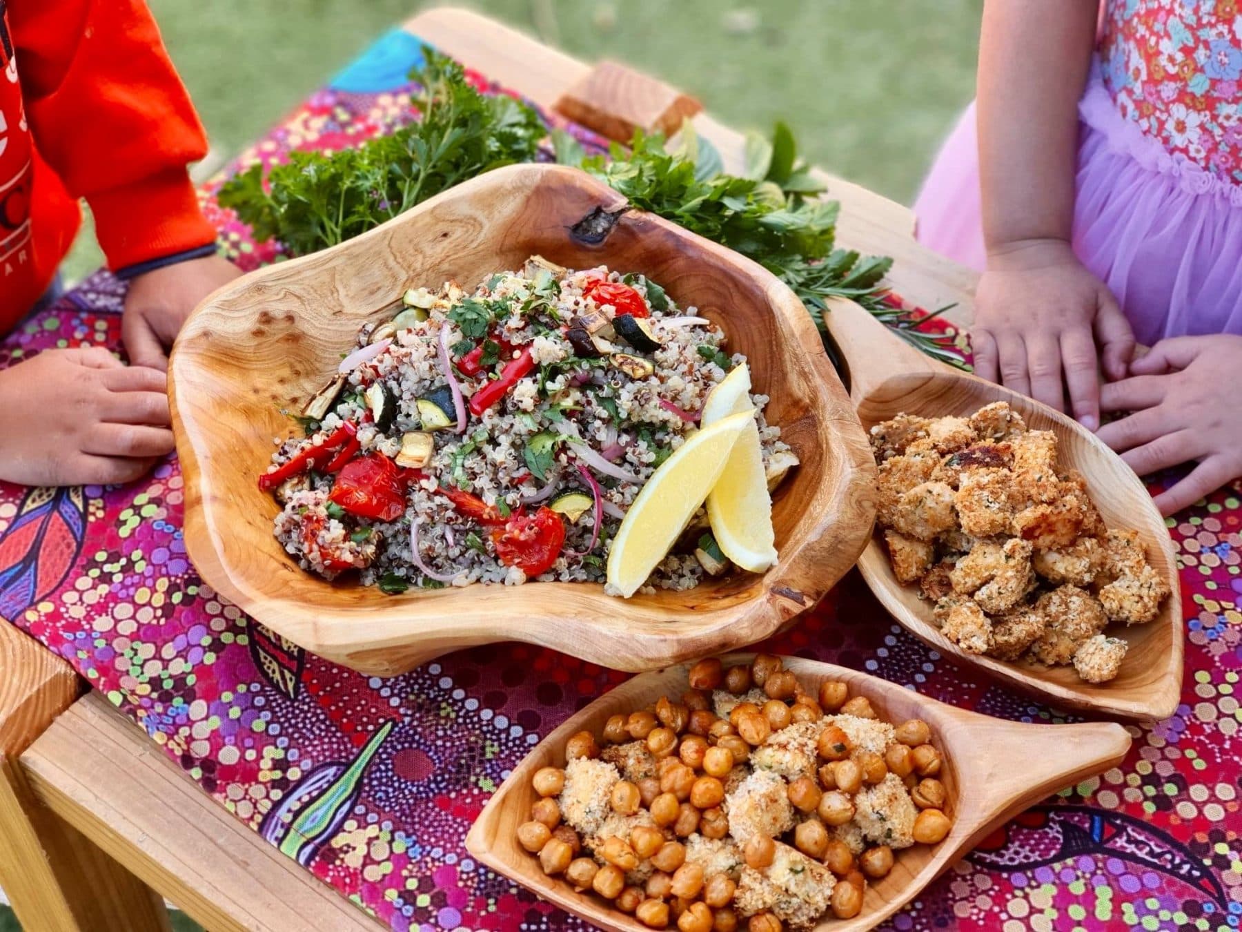 Healthy chef-prepared menu at an Explorers centre kitchen
