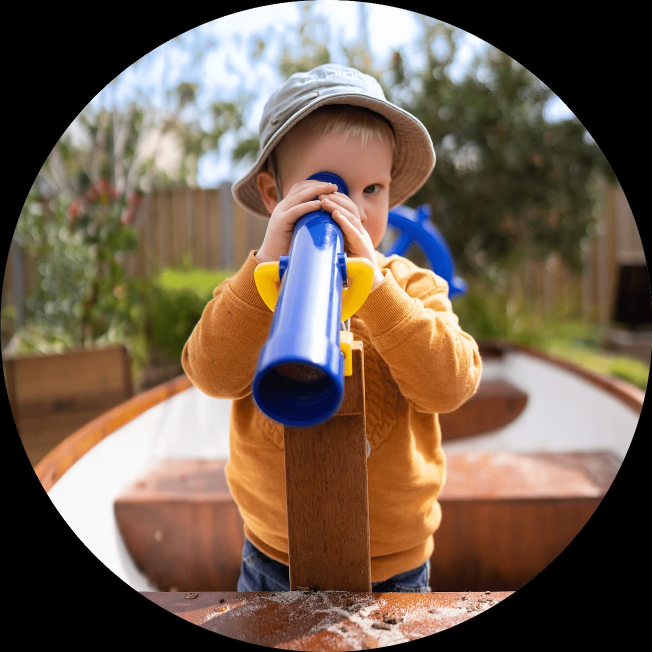 Toddler exploring through curious play