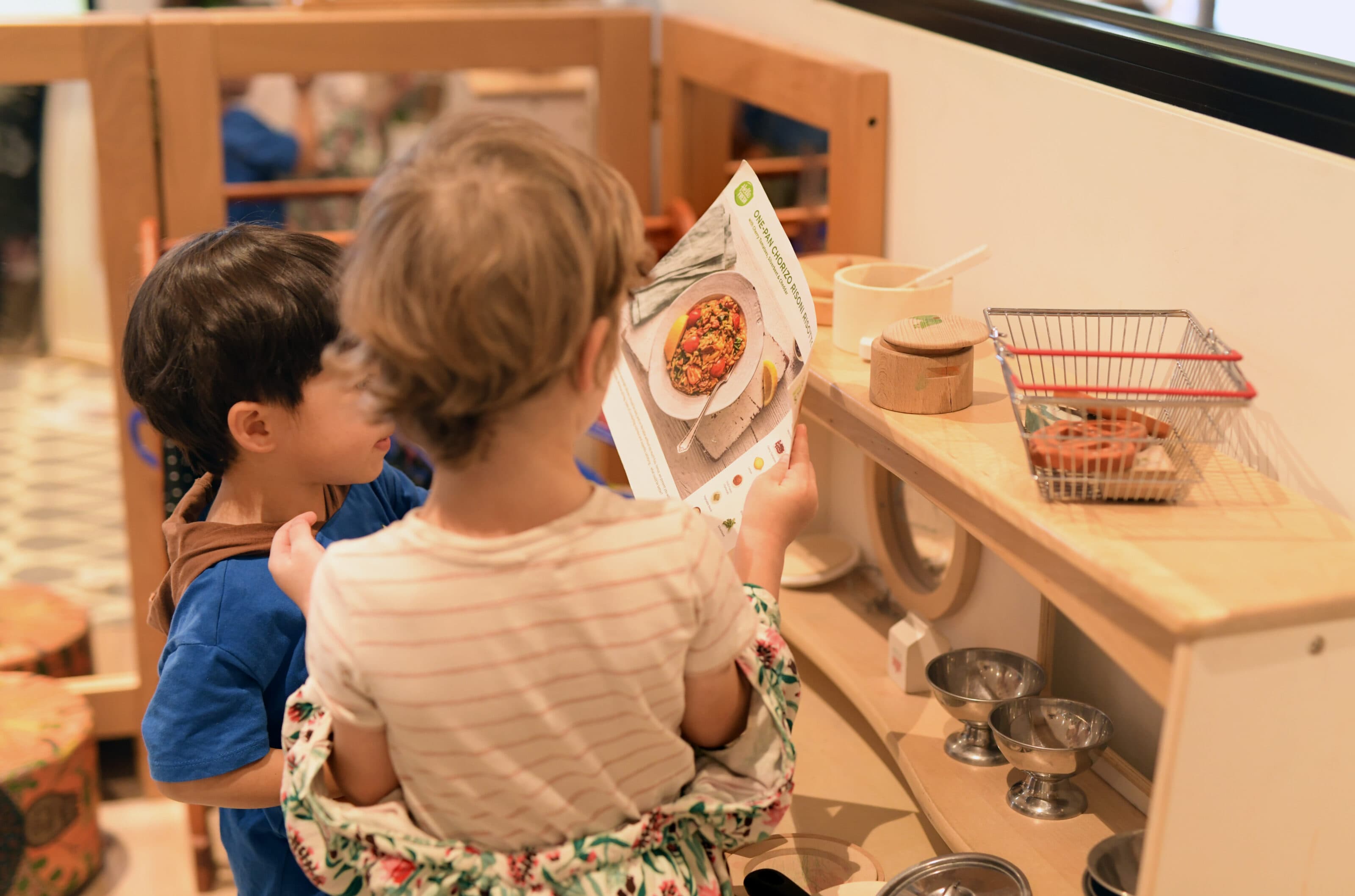 Children expressing their thinking through play in a Reggio-inspired environment