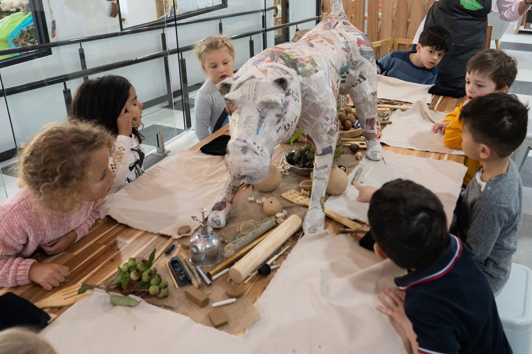 Children engaged in the Explorers Enrichment Program