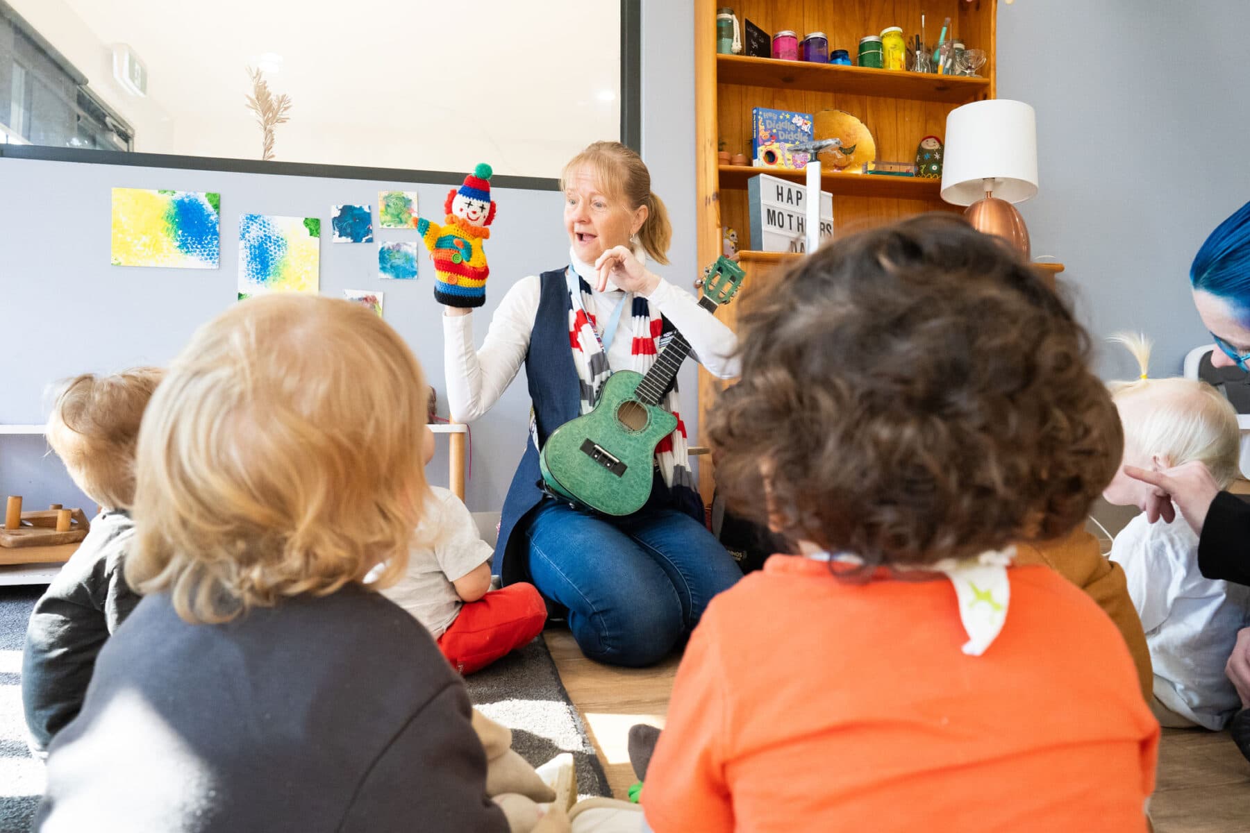 Children enjoying musical theatre and performance learning