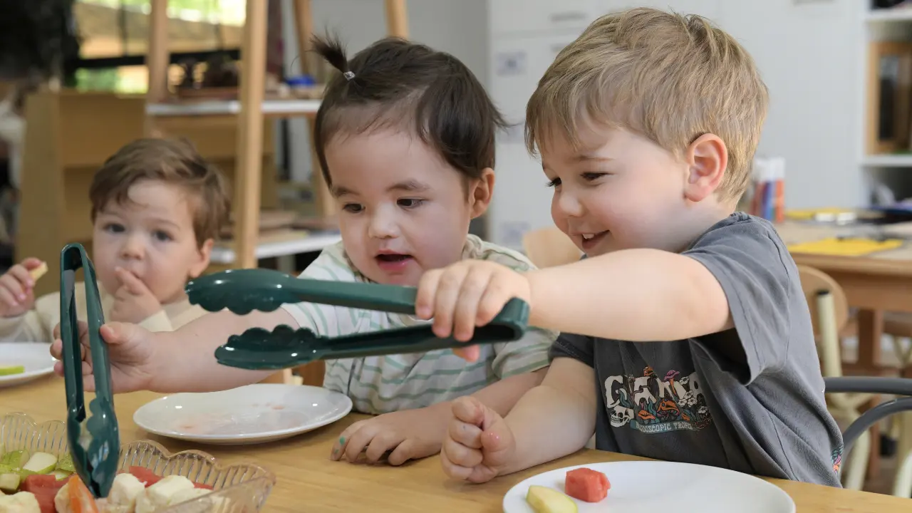 Toddlers developing social skills and friendships through play