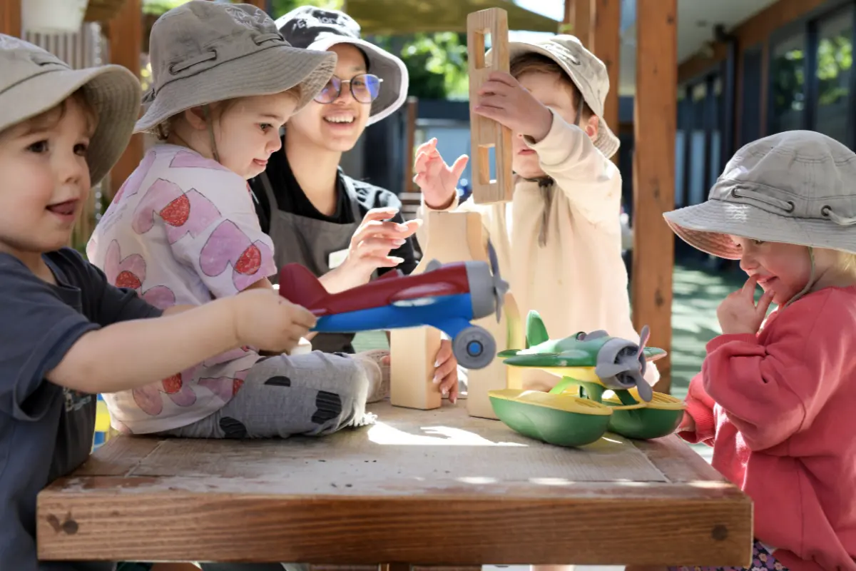Warm and nurturing toddler learning environment