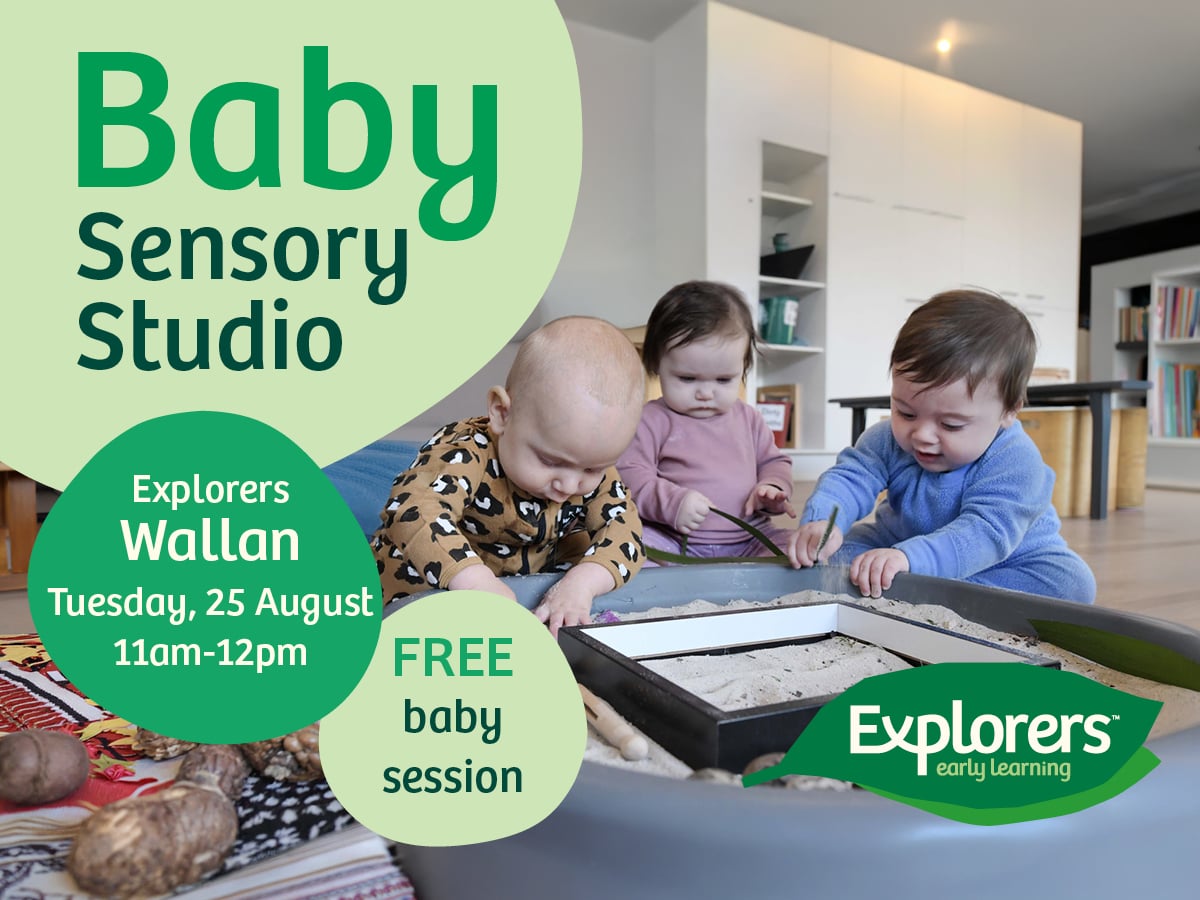 Baby Sensory Studio at Explorers Wallan - Nature Tue, 25 Aug, 11am - 12pm AEST